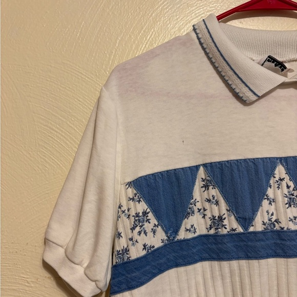 Cricket Lane White and Blue Polo Shirt - Picture 5 of 7